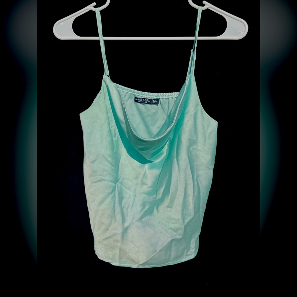 Nasty Gal Loose Teal Crop-top | Size 2